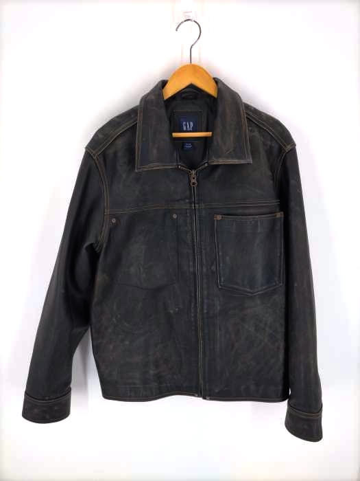 Gap(ギャップ) 00S カウレザージップアップブルゾン メンズ JPN：XL