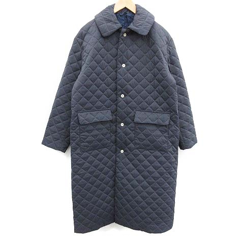 USED古着(ユーズドフルギ) {{Blanc YM}} 19AW ワイドキルティングコート Wide Quilting Coat ロング ステンカラー S 紺 ネイビー /YT メンズ メンズ  S