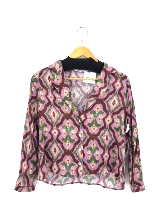 ZARA(ザラ) FLOWING PRINTED SHIRT レディース import：S