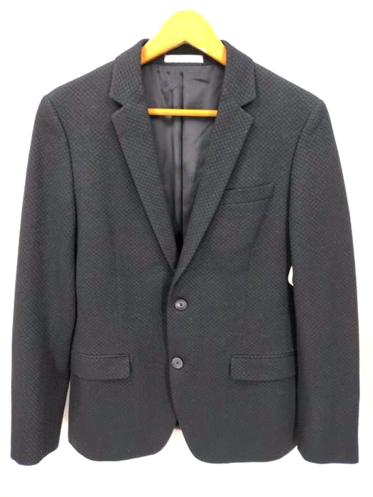CALVIN KLEIN(カルバンクライン) チェッカー柄 ウールシングル2Bテーラードジャケット メンズ US：36