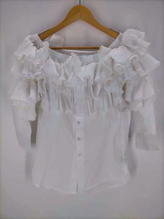 ユーズドフルギ USED古着 {{londa}}フリルデザインブラウス レディース JPN：S