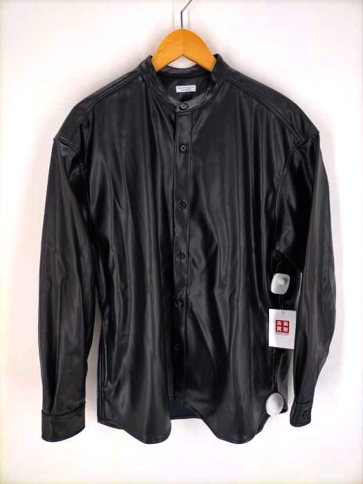 ビューティーアンドユースユナイテッドアローズ BEAUTY & YOUTH UNITED ARROWS エコレザー バンドカラー オーバーサイズ シャツ メンズ JPN：L