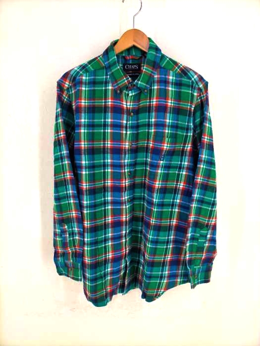 チャップス CHAPS チェック柄ボタンダウンシャツ メンズ JPN：M