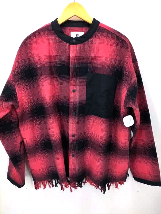 フィラ FILA HERITAGE CHECK SHIRT JACKET メンズ JPN：L