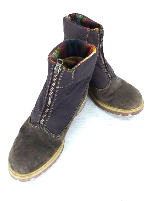 ティンバーランド Timberland USA製 フロントジップ ワークブーツ メンズ JPN：26.5