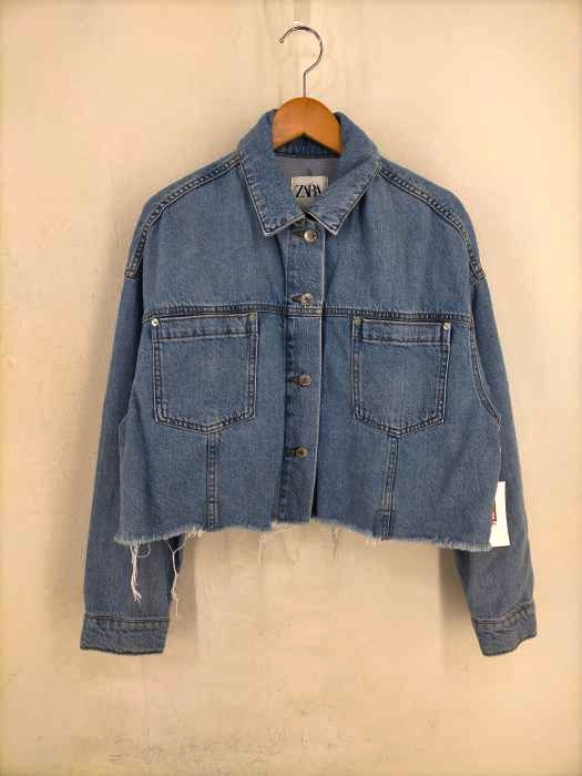 未使用】ZARA クロップドストレートフィットデニムジャケット S