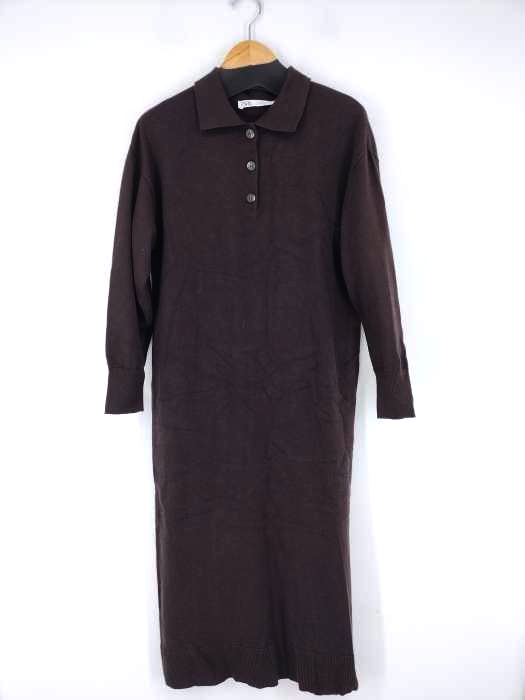 ザラ ZARA ニットポロワンピース レディース import：S
