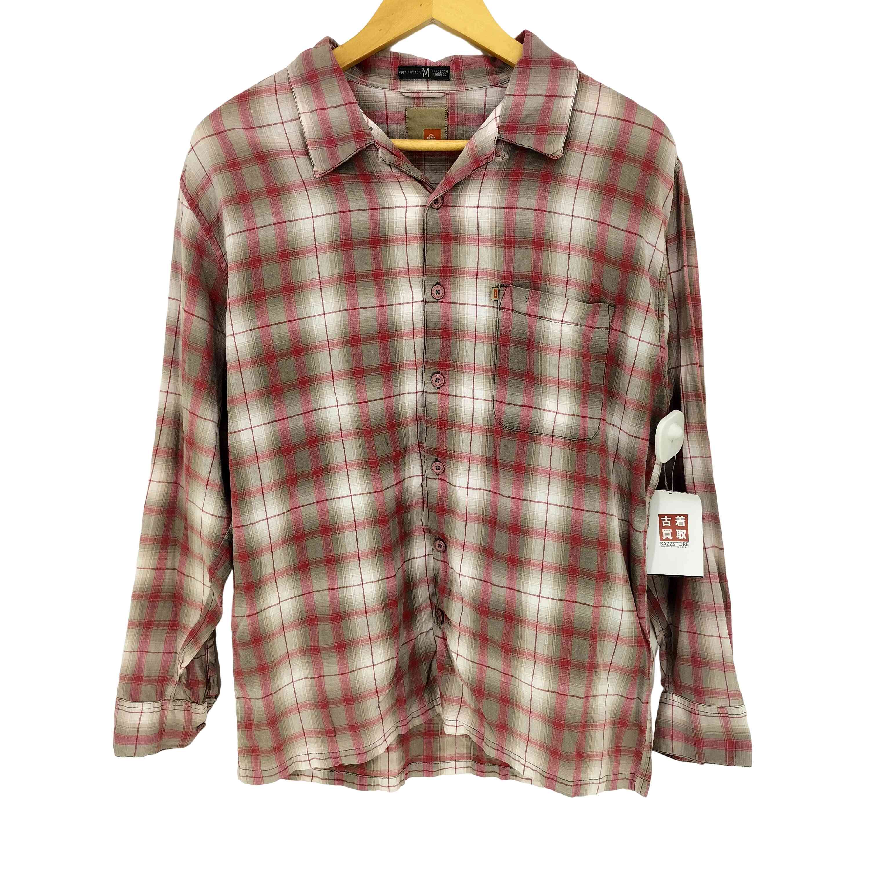 Quiksilver(クイックシルバー) 00s オンブレチェック オープンカラー 長袖 シャツ メンズ JPN：M 【中古】【ブランド古着バズストア】