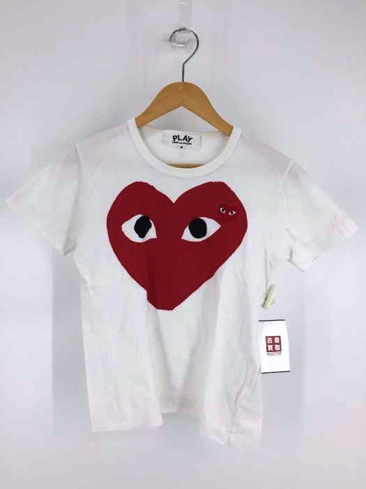 PLAY COMME des GARCONS(プレイコムデギャルソン) ハートワッペン プリントTシャツ レディース JPN:M