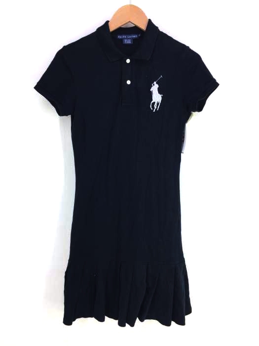 RALPH LAUREN(ラルフローレン) BIGポニー 裾プリーツ鹿の子ポロシャツワンピース レディース  S