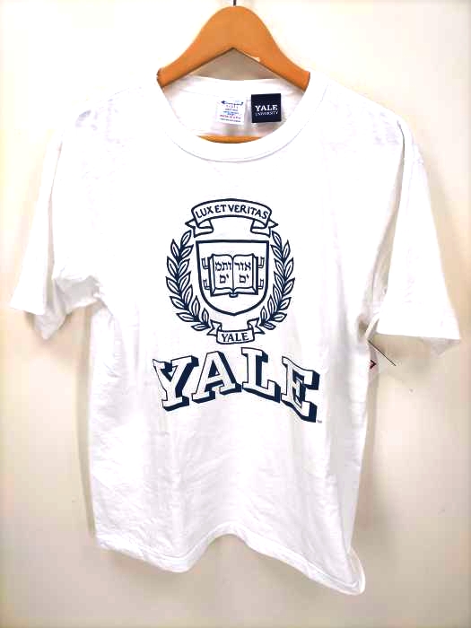 Champion(チャンピオン) USA製 YALE UNIVERSITY クルーネックプリントTシャツ メンズ JPN：M