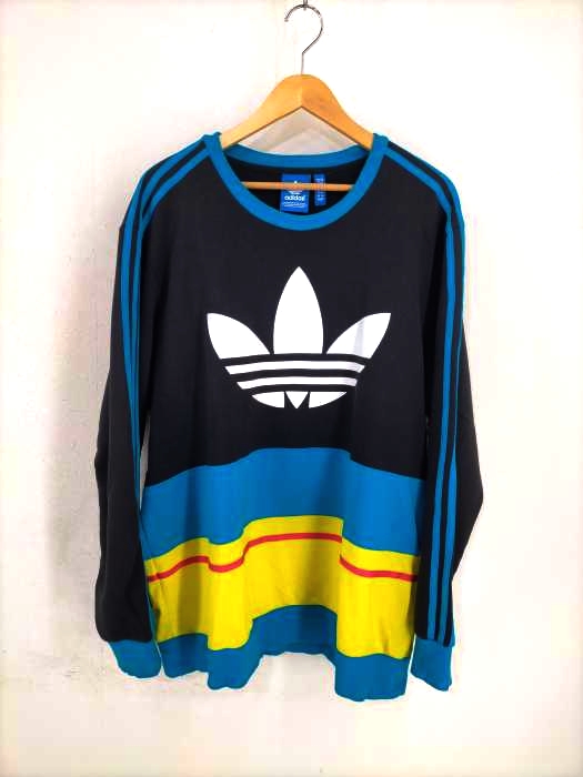 adidas Originals(アディダスオリジナルス) 素材切替 トレフォイルロゴスウェット メンズ JPN：XXL