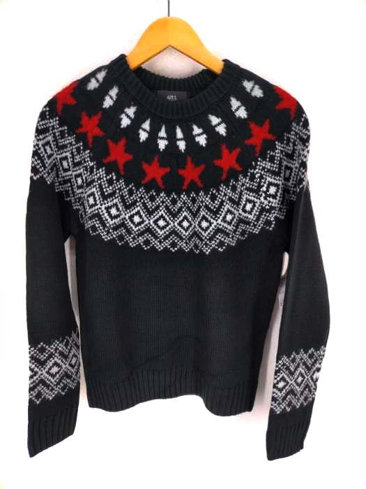 AZUL by moussy(アズールバイマウジー) FAIR ISLE STAR KNIT メンズ  S