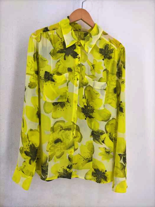 ゲス GUESS ボタニカル柄シアーシャツ レディース JPN：L