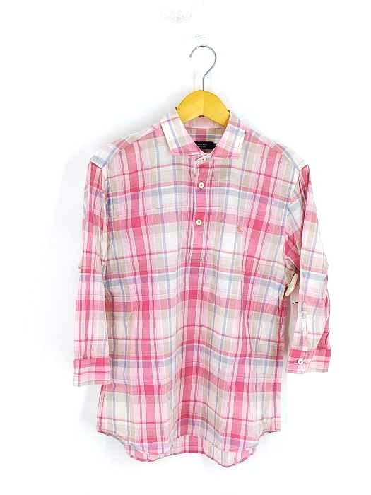 BURBERRY BLACK LABEL(バーバリーブラックレーベル) 7分袖 プルオーバーシャツ メンズ JPN：2