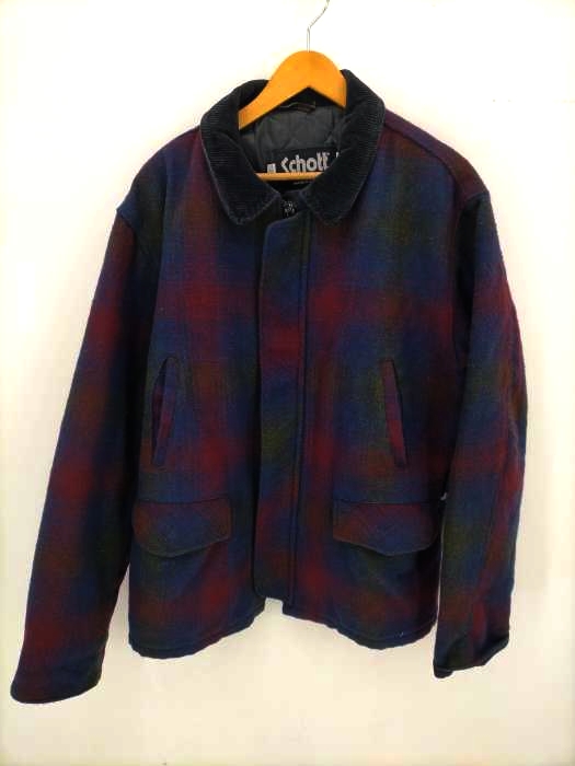 Schott(ショット) コーデュロイ切替ウールチェックジャケット メンズ US：42