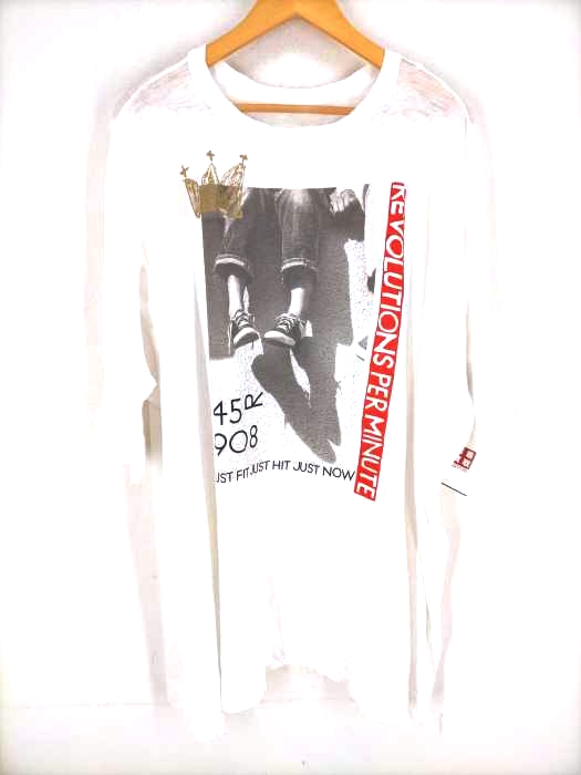 45α(フォーティーファイブアール) 薄天竺のグラフィックオーシャンTシャツ レディース  0