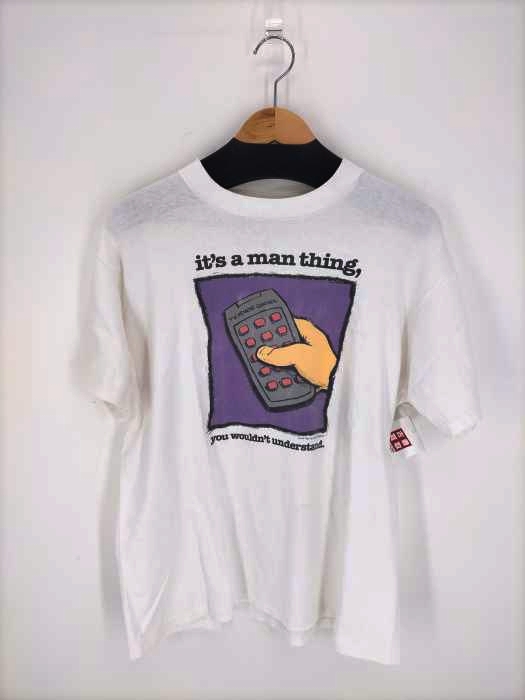 ONEITA(オニータ) 90s USA製 it's a man thing リモコン ポップ アート Tシャツ メンズ  L