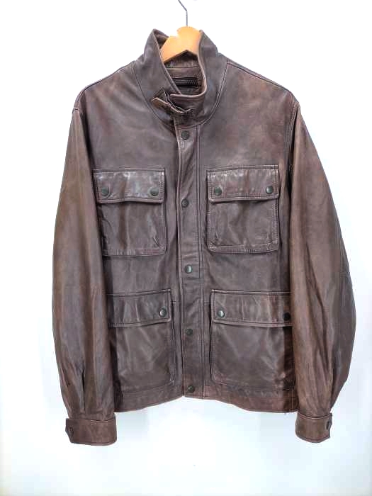 Eddie Bauer ラムレザージャケット 茶色 Eddie Bauer エディーバウアー