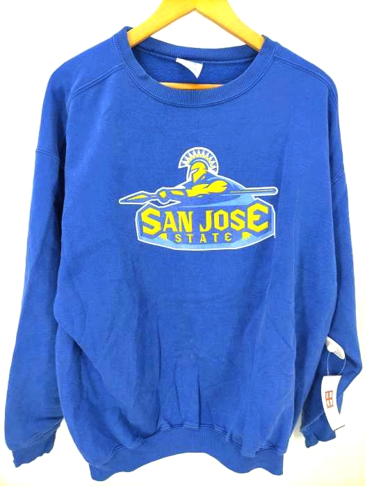 USED古着(ユーズドフルギ) JERZEESボディ SAN JOSE プリント クルーネックスウェット メンズ import：XL