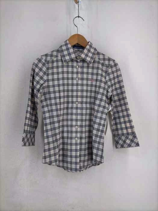 バーバリーロンドンブルーレーベル BURBERRY LONDON BLUE LABEL チェック柄コットンシャツ レディース JPN：36
