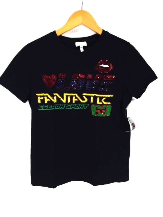 ESCADA(エスカーダ) T-shirt Espraia 5033145 Noir Regular Fit レディース JPN：S