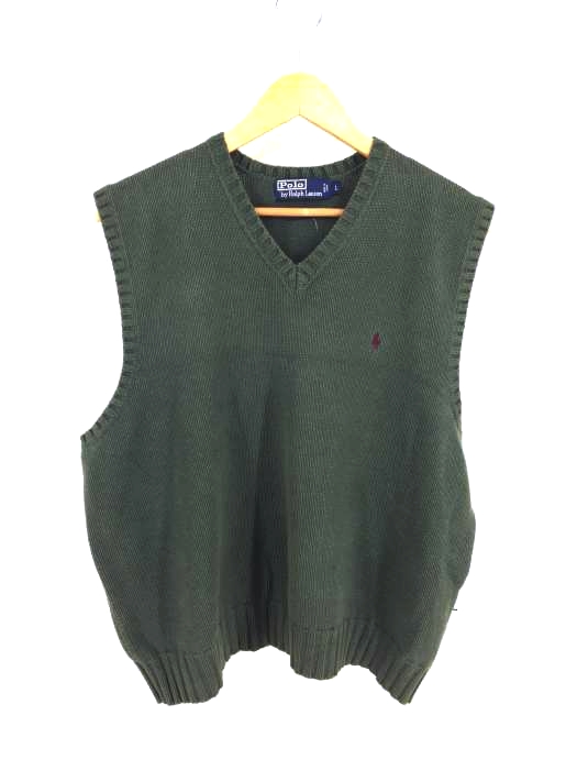 Polo by RALPH LAUREN(ポロバイラルフローレン) 90S コットンニットベスト メンズ JPN:L