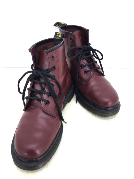 Dr.Martens(ドクターマーチン) 101 LACE LOW BOOT 6 EYE BOOT 6ホール チェリーレッド  レディース  UK:4