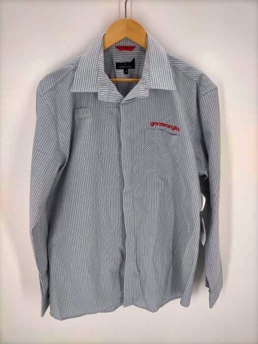 USED古着(ユーズドフルギ) Greater Anglia オランダ国営鉄道 長袖ワークシャツ メンズ  16