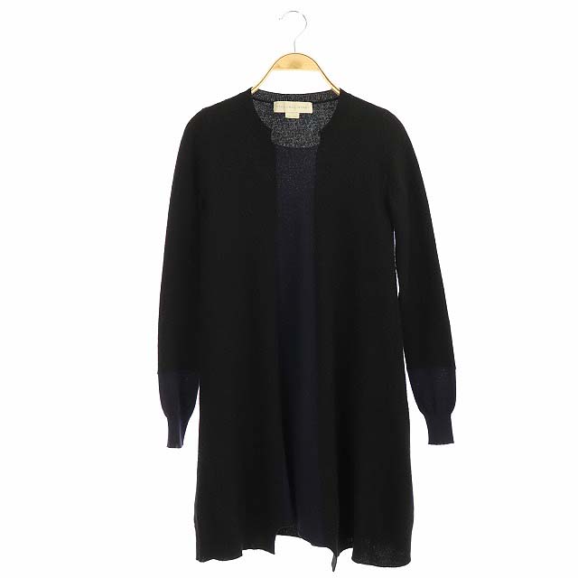 STELLA McCARTNEY(ステラマッカートニー) フロント切替ニットワンピース ひざ丈 長袖 36 黒 紺 /KN ■OS レディース  36