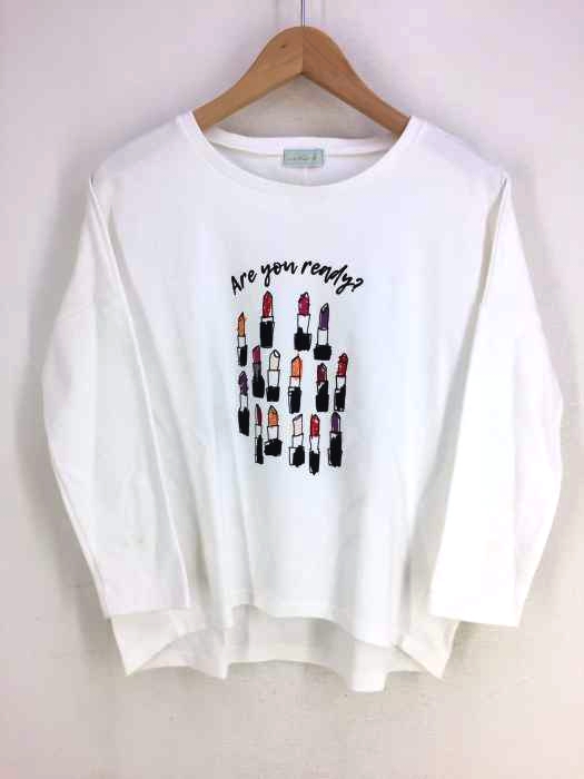 en rieri(エンリエリ) リップ プリントロングスリーブTシャツ レディース JPN：38