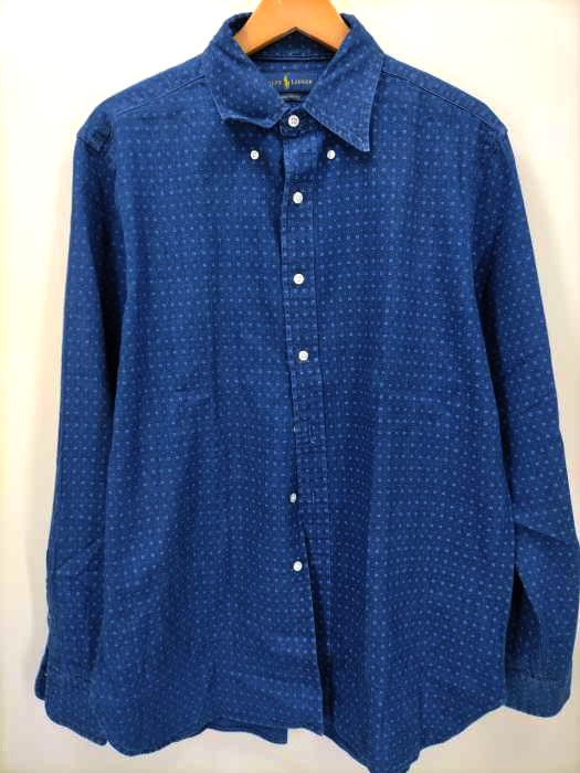 RALPH LAUREN(ラルフローレン) INDIGO OXFORD コットンボタンダウンシャツ メンズ JPN:L