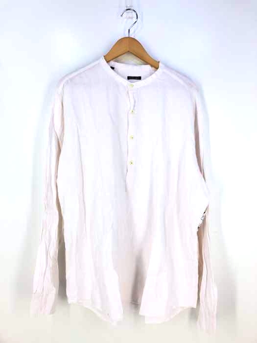 USED古着(ユーズドフルギ) ROWLANDS ハーフボタン バンドカラーリネンシャツ メンズ JPN：XXL