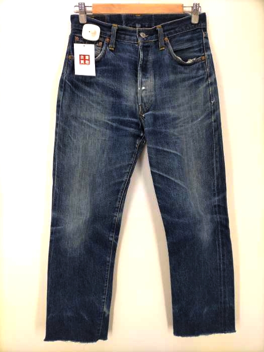 Levis(リーバイス) 90s USA製 501XX ボタン裏555刻印 バレンシア工場 赤耳 BIG E カットオフ デニムパンツ メンズ  W30L36