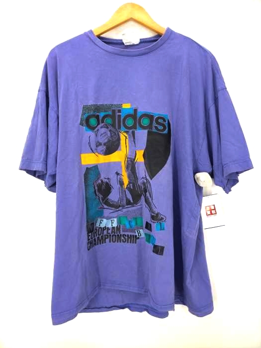 adidas(アディダス) 80S-90S 万国旗タグ 銀タグ プリントTシャツ ビッグサイズ メンズ import：XL