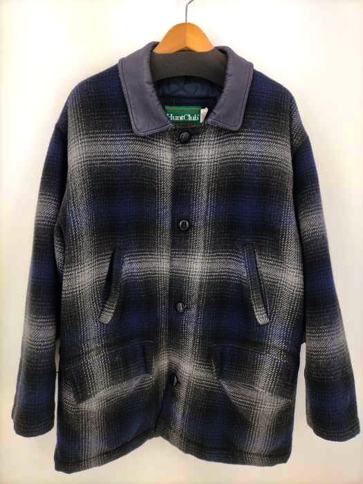 USED古着(ユーズドフルギ) 襟レザー オンブレチェック ジャケット メンズ JPN：M