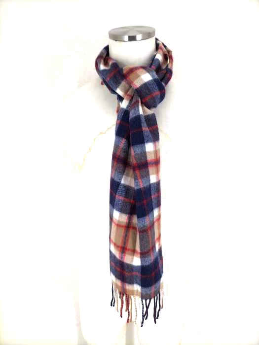 マッキントッシュフィロソフィー MACKINTOSH PHILOSOPHY ワッペン付き タータンチェック マフラー メンズ 表記無