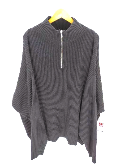 フリークスストア FREAKS STORE 22AW ビッグシルエット 畔編み ハーフジップニット メンズ JPN：M