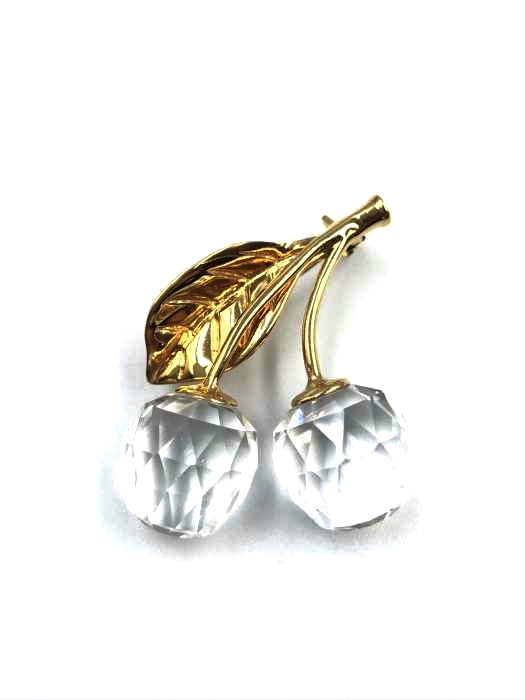 SWAROVSKI(スワロフスキ) さくらんぼ ブローチ レディース  表記無