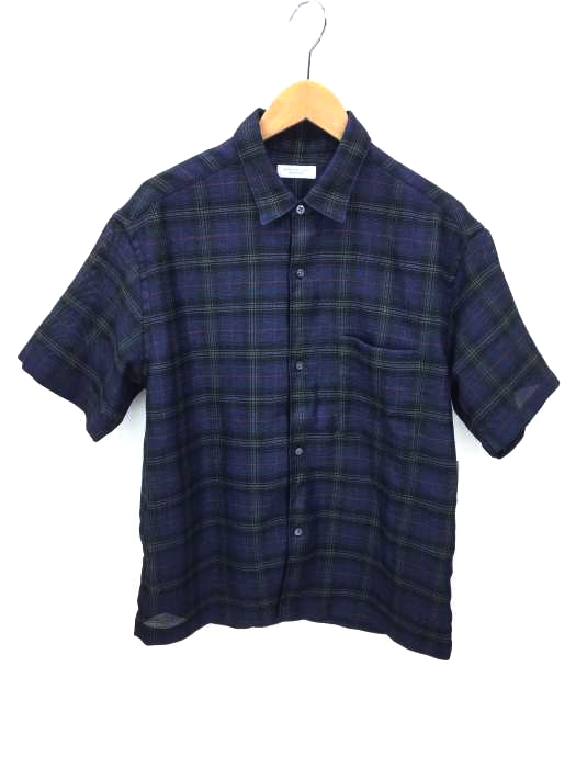 BEAUTY & YOUTH UNITED ARROWS(ビューティーアンドユースユナイテッドアローズ) カラミ チェック ワイドフォルム ショートスリーブ シャツ メンズ JPN：S