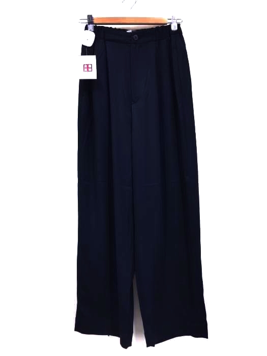 ISSEY MIYAKE(イッセイミヤケ) 銀タグ 2タックサテンスラックス レディース JPN：M