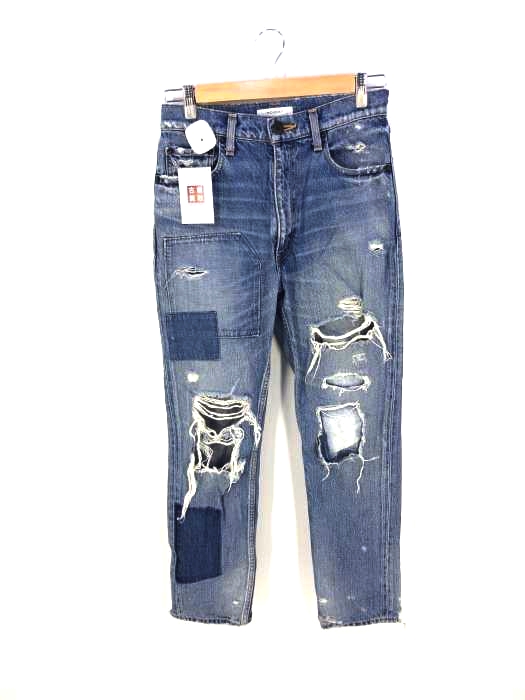 moussy(マウジー) ダメージリペア加工デニムパンツ レディース  26
