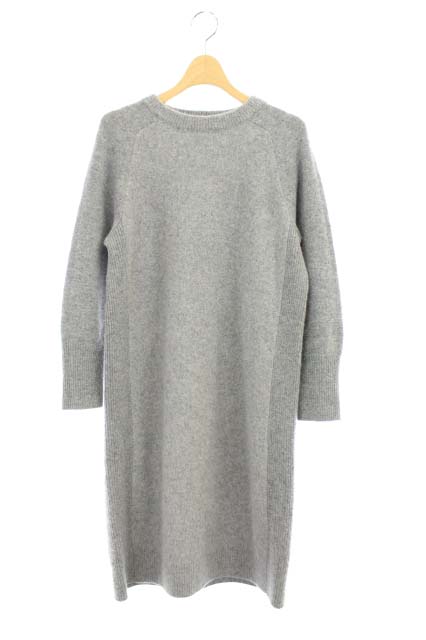 23区(ニジュウサンク) 23区 オンワード樫山 19AW ワンピース ひざ丈 長袖 ニット ウール カシミヤ 32 グレー /MF レディース レディース  32（日本サイズXS相当）
