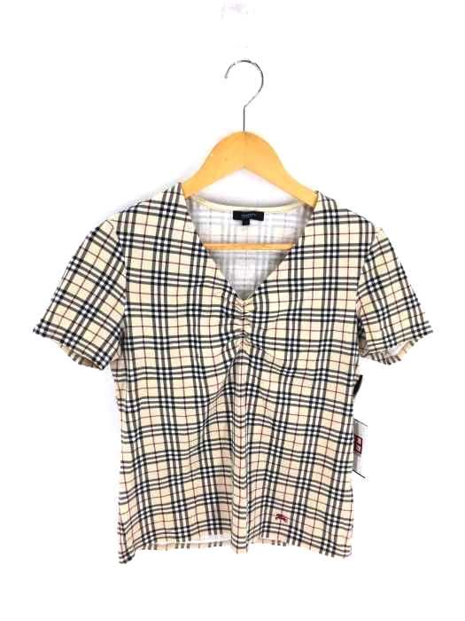 BURBERRY LONDON(バーバリーロンドン) ノバチェック柄 シャーリングカットソー レディース JPN：2