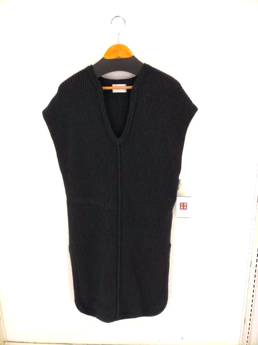 クラネ CLANE HENRY NECK KNIT LONG VEST レディース FREE