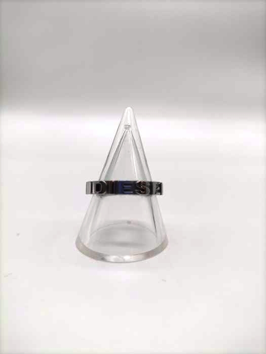 ディーゼル DIESEL 00-STEEL CUBED RING WITH LOGO メンズ 表記無