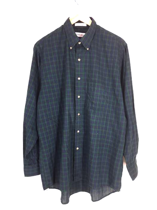 VANHEUSEN(ヴァンヒューゼン) ボタンダウンチェックシャツ メンズ トップス カジュアルシャツ