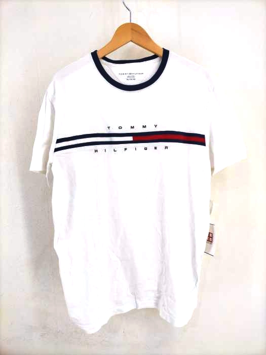 TOMMY HILFIGER(トミーヒルフィガー) ロゴ刺繍 リブ切替TEE メンズ JPN：XL