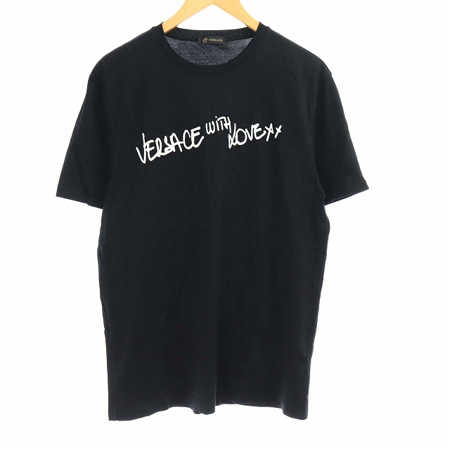 VERSACE(ヴェルサーチ) 19SS Tシャツ カットソー 半袖 ロゴ プリント メンズ  XL