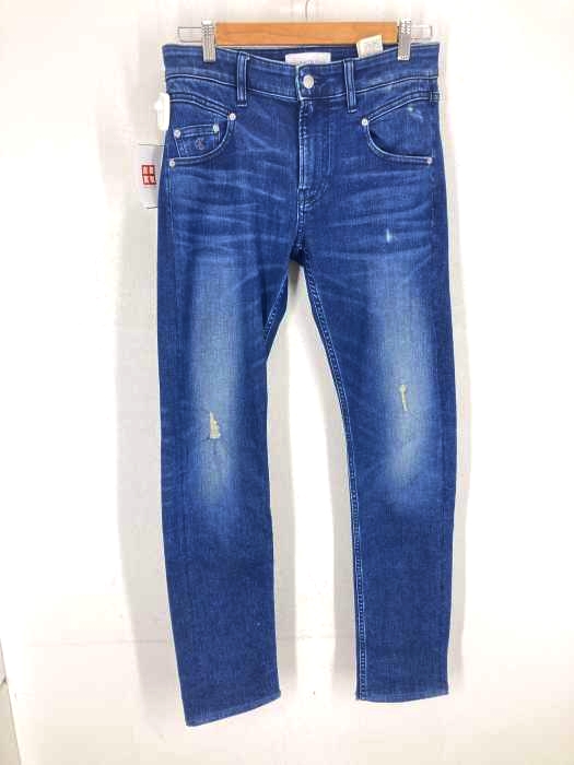 Calvin Klein Jeans(カルバンクラインジーンズ) SLIM ダメージ加工 スリムストレートデニムパンツ メンズ  W28 L32